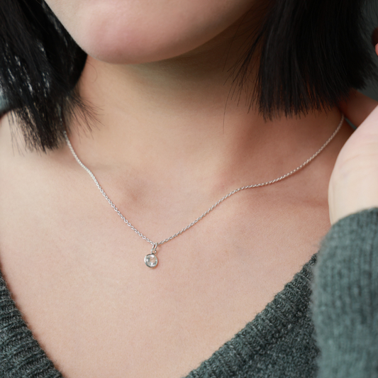 Pria Necklace - White Topaz