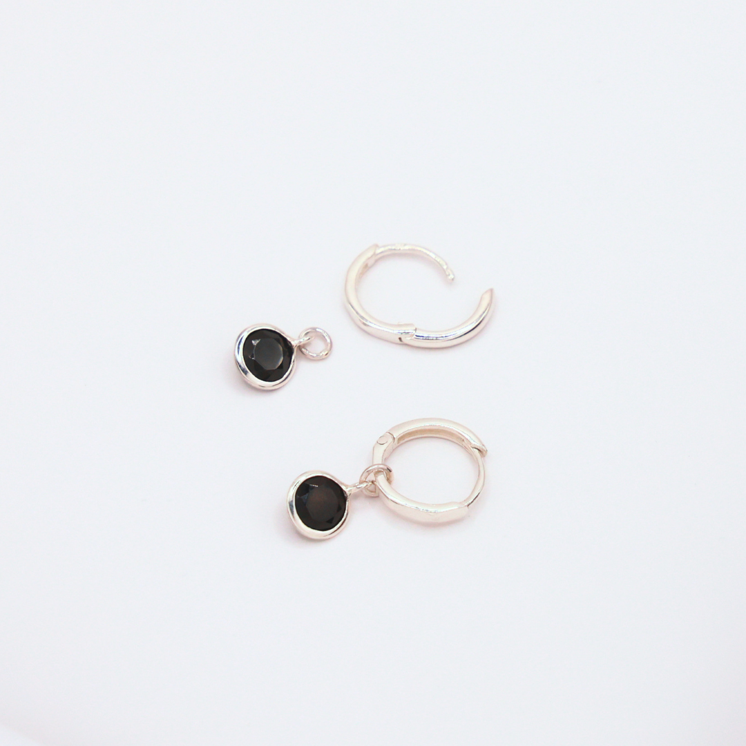 Kara Hoops - Black Onyx
