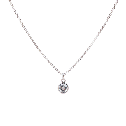 Pria Necklace - White Topaz