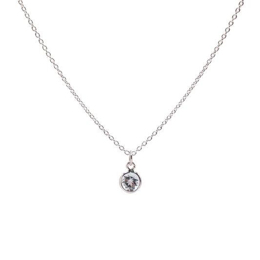 Pria Necklace - White Topaz