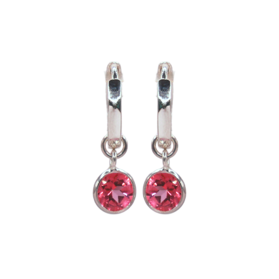 Sana Hoops - Pink Topaz