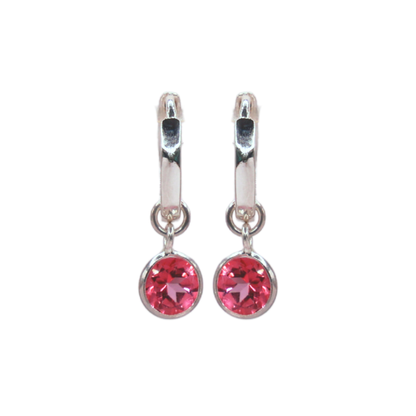 Sana Hoops - Pink Topaz