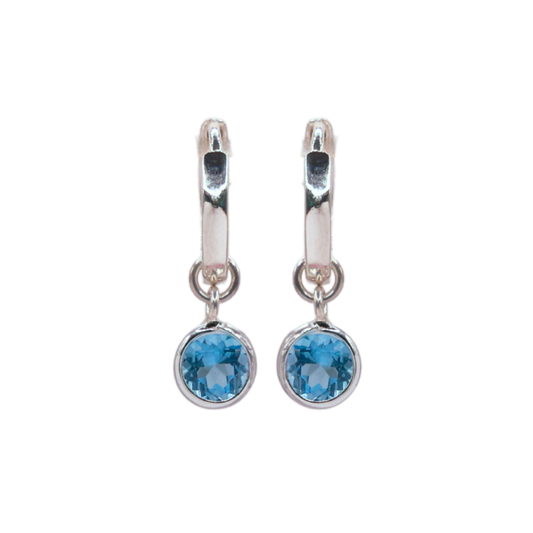 Dara Hoops - Blue Topaz