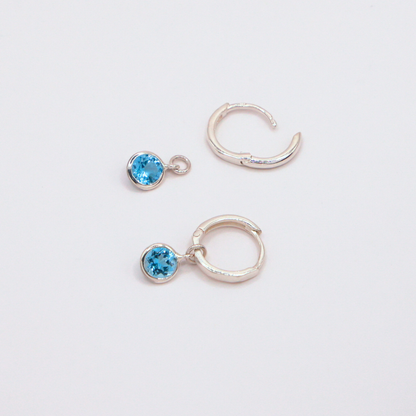 Dara Hoops - Blue Topaz