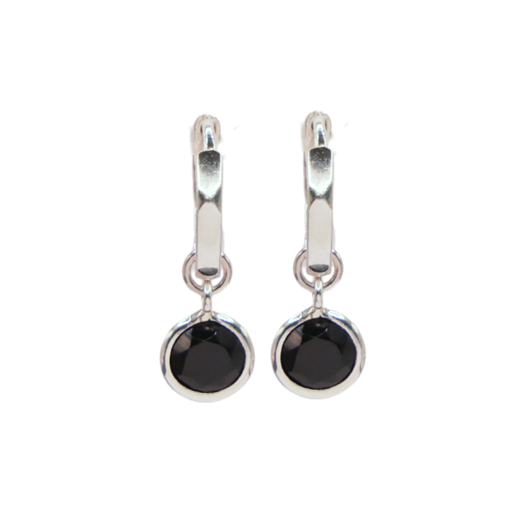 Kara Hoops - Black Onyx