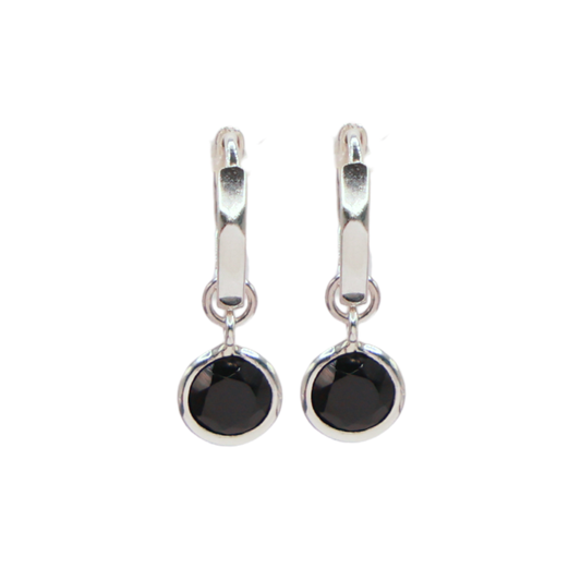 Kara Hoops - Black Onyx