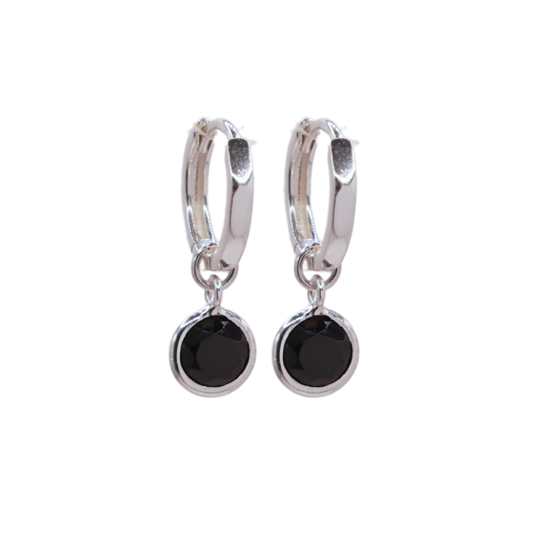 Kara Hoops - Black Onyx