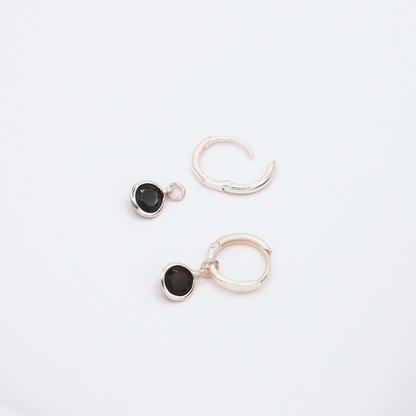 Kara Hoops - Black Onyx