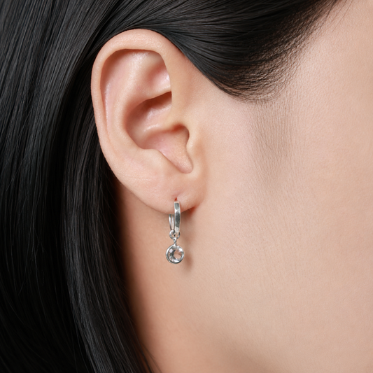 Pria Hoops - White Topaz