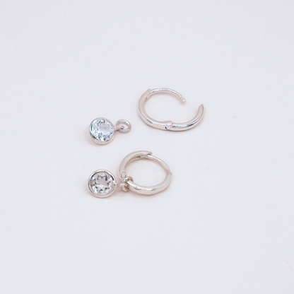 Pria Hoops - White Topaz