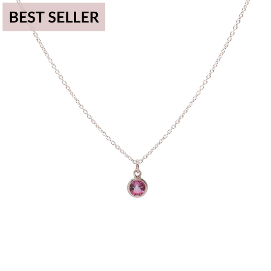 Sana Necklace - Pink Topaz